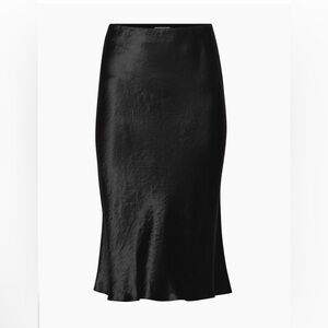 Babaton Slip Satin Midi Skirt
